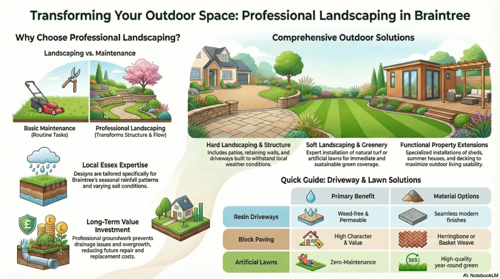 Professional Landscaping Services in Braintree, Essex